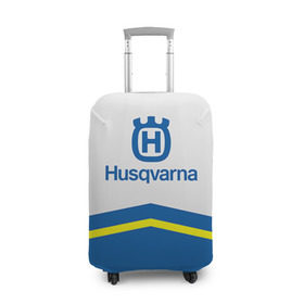 Чехол для чемодана 3D с принтом husqvarna в Тюмени, 86% полиэфир, 14% спандекс | двустороннее нанесение принта, прорези для ручек и колес | husqvarna