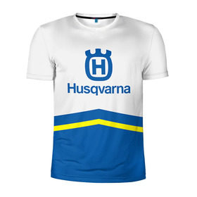 Мужская футболка 3D спортивная с принтом husqvarna в Тюмени, 100% полиэстер с улучшенными характеристиками | приталенный силуэт, круглая горловина, широкие плечи, сужается к линии бедра | husqvarna