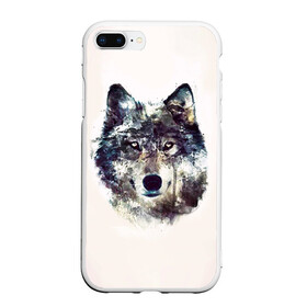 Чехол для iPhone 7Plus/8 Plus матовый с принтом Волк в Тюмени, Силикон | Область печати: задняя сторона чехла, без боковых панелей | животное | зверь | космос | природа волк | русь | славяне