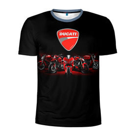 Мужская футболка 3D спортивная с принтом Ducati 5 в Тюмени, 100% полиэстер с улучшенными характеристиками | приталенный силуэт, круглая горловина, широкие плечи, сужается к линии бедра | ducati | moto | дукати | мото | мотоцикл | мотоциклы