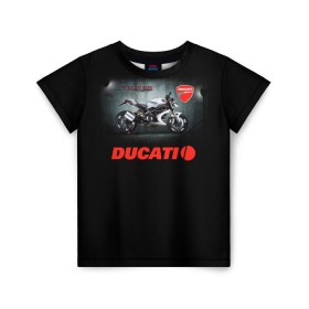 Детская футболка 3D с принтом Ducati 4 в Тюмени, 100% гипоаллергенный полиэфир | прямой крой, круглый вырез горловины, длина до линии бедер, чуть спущенное плечо, ткань немного тянется | ducati | moto | дукати | мото | мотоцикл | мотоциклы