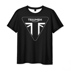 Мужская футболка 3D с принтом Triumph 4 в Тюмени, 100% полиэфир | прямой крой, круглый вырез горловины, длина до линии бедер | moto | triumph | мотоцикл | мотоциклы | триумф