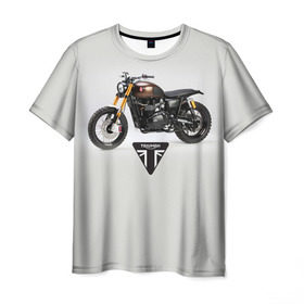 Мужская футболка 3D с принтом Triumph 3 в Тюмени, 100% полиэфир | прямой крой, круглый вырез горловины, длина до линии бедер | 