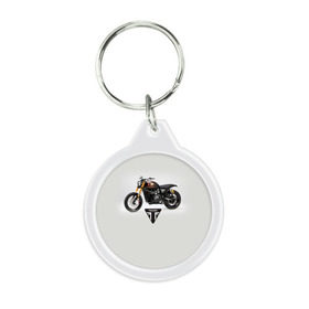Брелок круглый с принтом Triumph 3 в Тюмени, пластик и полированная сталь | круглая форма, металлическое крепление в виде кольца | 