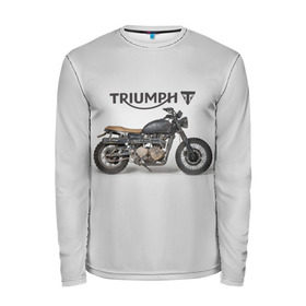 Мужской лонгслив 3D с принтом Triumph 2 в Тюмени, 100% полиэстер | длинные рукава, круглый вырез горловины, полуприлегающий силуэт | Тематика изображения на принте: moto | triumph | мотоцикл | мотоциклы | триумф