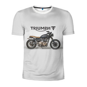 Мужская футболка 3D спортивная с принтом Triumph 2 в Тюмени, 100% полиэстер с улучшенными характеристиками | приталенный силуэт, круглая горловина, широкие плечи, сужается к линии бедра | moto | triumph | мотоцикл | мотоциклы | триумф