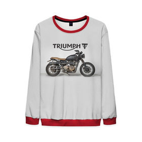 Мужской свитшот 3D с принтом Triumph 2 в Тюмени, 100% полиэстер с мягким внутренним слоем | круглый вырез горловины, мягкая резинка на манжетах и поясе, свободная посадка по фигуре | moto | triumph | мотоцикл | мотоциклы | триумф