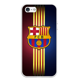 Чехол для iPhone 5/5S матовый с принтом Barcelona FC в Тюмени, Силикон | Область печати: задняя сторона чехла, без боковых панелей | барса | барселона | испания | клуб | фк | футбол | футбольный