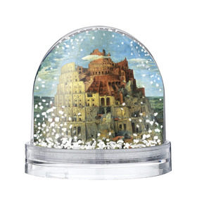 Снежный шар с принтом Вавилонская башня в Тюмени, Пластик | Изображение внутри шара печатается на глянцевой фотобумаге с двух сторон | вавилонская башня