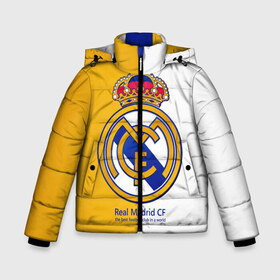 Зимняя куртка для мальчиков 3D с принтом Real Madrid CF в Тюмени, ткань верха — 100% полиэстер; подклад — 100% полиэстер, утеплитель — 100% полиэстер | длина ниже бедра, удлиненная спинка, воротник стойка и отстегивающийся капюшон. Есть боковые карманы с листочкой на кнопках, утяжки по низу изделия и внутренний карман на молнии. 

Предусмотрены светоотражающий принт на спинке, радужный светоотражающий элемент на пуллере молнии и на резинке для утяжки | Тематика изображения на принте: football | испания | клуб | мадрид | реал | фк | футбольный