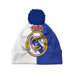 Шапка 3D c помпоном с принтом Real Madrid в Тюмени, 100% полиэстер | универсальный размер, печать по всей поверхности изделия | football | испания | клуб | мадрид | реал | фк | футбольный
