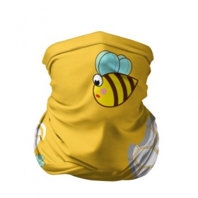 Бандана-труба 3D с принтом Пчелки в Тюмени, 100% полиэстер, ткань с особыми свойствами — Activecool | плотность 150‒180 г/м2; хорошо тянется, но сохраняет форму | 