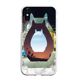 Чехол для iPhone XS Max матовый с принтом Totoro в Тюмени, Силикон | Область печати: задняя сторона чехла, без боковых панелей | мой сосед