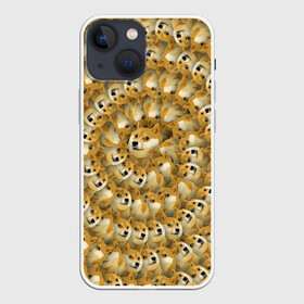 Чехол для iPhone 13 mini с принтом Фрактал из Doge в Тюмени,  |  | мем | собака | хаски