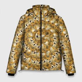Мужская зимняя куртка 3D с принтом Фрактал из Doge в Тюмени, верх — 100% полиэстер; подкладка — 100% полиэстер; утеплитель — 100% полиэстер | длина ниже бедра, свободный силуэт Оверсайз. Есть воротник-стойка, отстегивающийся капюшон и ветрозащитная планка. 

Боковые карманы с листочкой на кнопках и внутренний карман на молнии. | мем | собака | хаски