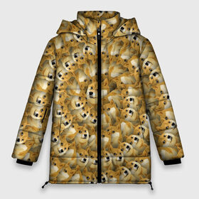 Женская зимняя куртка 3D с принтом Фрактал из Doge в Тюмени, верх — 100% полиэстер; подкладка — 100% полиэстер; утеплитель — 100% полиэстер | длина ниже бедра, силуэт Оверсайз. Есть воротник-стойка, отстегивающийся капюшон и ветрозащитная планка. 

Боковые карманы с листочкой на кнопках и внутренний карман на молнии | мем | собака | хаски