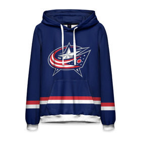 Мужская толстовка 3D с принтом Columbus Blue Jackets в Тюмени, 100% полиэстер | двухслойный капюшон со шнурком для регулировки, мягкие манжеты на рукавах и по низу толстовки, спереди карман-кенгуру с мягким внутренним слоем. | columbus blue jackets | hockey | nhl | нхл | хоккей