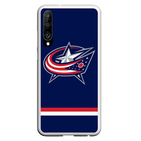 Чехол для Honor P30 с принтом Columbus Blue Jackets в Тюмени, Силикон | Область печати: задняя сторона чехла, без боковых панелей | columbus blue jackets | hockey | nhl | нхл | хоккей