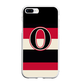 Чехол для iPhone 7Plus/8 Plus матовый с принтом Ottawa Senators O в Тюмени, Силикон | Область печати: задняя сторона чехла, без боковых панелей | hockey | nhl | ottawa senators | нхл | хоккей