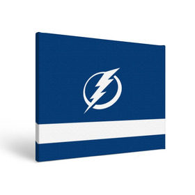 Холст прямоугольный с принтом Tampa Bay Lightning в Тюмени, 100% ПВХ |  | hockey | nhl | tampa bay lightning | нхл | хоккей