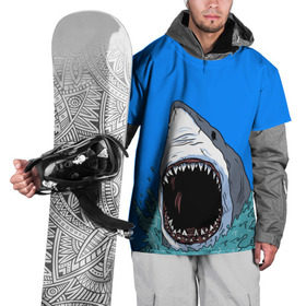 Накидка на куртку 3D с принтом shark в Тюмени, 100% полиэстер |  | fish | ocean | shark | water | акула | море | океан | рыба
