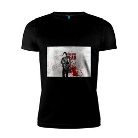 Мужская футболка премиум с принтом Walking Dead в Тюмени, 92% хлопок, 8% лайкра | приталенный силуэт, круглый вырез ворота, длина до линии бедра, короткий рукав | ходячие мертвецы