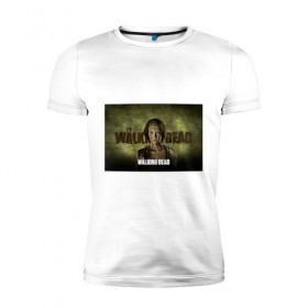 Мужская футболка премиум с принтом Walking Dead в Тюмени, 92% хлопок, 8% лайкра | приталенный силуэт, круглый вырез ворота, длина до линии бедра, короткий рукав | ходячие мертвецы