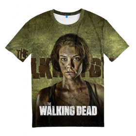 Мужская футболка 3D с принтом Walking Dead в Тюмени, 100% полиэфир | прямой крой, круглый вырез горловины, длина до линии бедер | ходячие мертвецы