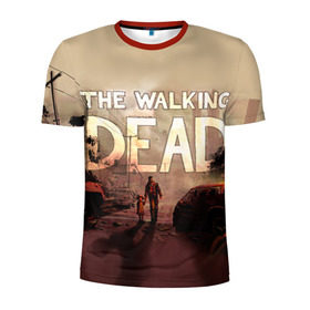 Мужская футболка 3D спортивная с принтом Walking Dead в Тюмени, 100% полиэстер с улучшенными характеристиками | приталенный силуэт, круглая горловина, широкие плечи, сужается к линии бедра | ходячие мертвецы