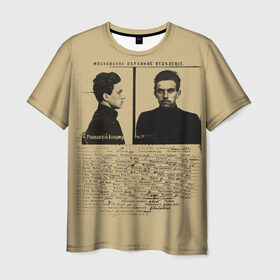 Мужская футболка 3D с принтом Маяковский #1 в Тюмени, 100% полиэфир | прямой крой, круглый вырез горловины, длина до линии бедер | 