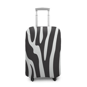 Чехол для чемодана 3D с принтом Зебра в Тюмени, 86% полиэфир, 14% спандекс | двустороннее нанесение принта, прорези для ручек и колес | 