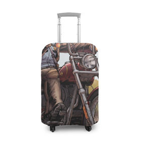 Чехол для чемодана 3D с принтом Прорвёмся! в Тюмени, 86% полиэфир, 14% спандекс | двустороннее нанесение принта, прорези для ручек и колес | Тематика изображения на принте: the walking dead