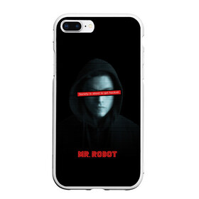 Чехол для iPhone 7Plus/8 Plus матовый с принтом Mr Robot в Тюмени, Силикон | Область печати: задняя сторона чехла, без боковых панелей | fsociety | mr robot | анонимус | мистер робот