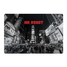 Магнитный плакат 3Х2 с принтом Мистер Робот в Тюмени, Полимерный материал с магнитным слоем | 6 деталей размером 9*9 см | fsociety | mr robot | анонимус | мистер робот
