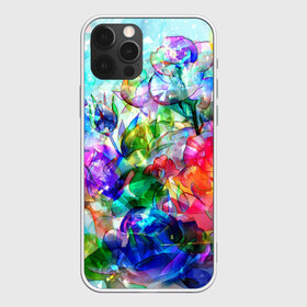 Чехол для iPhone 12 Pro Max с принтом Стеклянные цветы в Тюмени, Силикон |  | розы | стекло | цветы