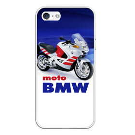 Чехол для iPhone 5/5S матовый с принтом moto BMW в Тюмени, Силикон | Область печати: задняя сторона чехла, без боковых панелей | bmw | бмв | мото | мотогонки | мотоспорт | мотоцикл