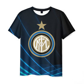 Мужская футболка 3D с принтом Inter Milan в Тюмени, 100% полиэфир | прямой крой, круглый вырез горловины, длина до линии бедер | inter | milan | интер | италия | милан | футбол | футболист