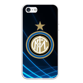 Чехол для iPhone 5/5S матовый с принтом Inter Milan в Тюмени, Силикон | Область печати: задняя сторона чехла, без боковых панелей | Тематика изображения на принте: inter | milan | интер | италия | милан | футбол | футболист