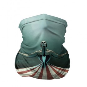 Бандана-труба 3D с принтом American Horror Story в Тюмени, 100% полиэстер, ткань с особыми свойствами — Activecool | плотность 150‒180 г/м2; хорошо тянется, но сохраняет форму | 
