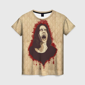 Женская футболка 3D с принтом Lana Winters в Тюмени, 100% полиэфир ( синтетическое хлопкоподобное полотно) | прямой крой, круглый вырез горловины, длина до линии бедер | Тематика изображения на принте: американская история ужасов