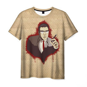 Мужская футболка 3D с принтом Dr. Thredson в Тюмени, 100% полиэфир | прямой крой, круглый вырез горловины, длина до линии бедер | Тематика изображения на принте: американская история ужасов