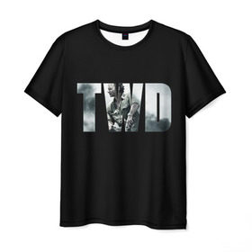 Мужская футболка 3D с принтом The Walking Dead в Тюмени, 100% полиэфир | прямой крой, круглый вырез горловины, длина до линии бедер | 