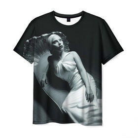 Мужская футболка 3D с принтом Lady Gaga в Тюмени, 100% полиэфир | прямой крой, круглый вырез горловины, длина до линии бедер | american horror story | американская история ужасов