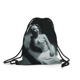 Рюкзак-мешок 3D с принтом Lady Gaga в Тюмени, 100% полиэстер | плотность ткани — 200 г/м2, размер — 35 х 45 см; лямки — толстые шнурки, застежка на шнуровке, без карманов и подкладки | american horror story | американская история ужасов