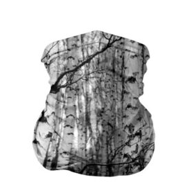 Бандана-труба 3D с принтом Березовая роща в Тюмени, 100% полиэстер, ткань с особыми свойствами — Activecool | плотность 150‒180 г/м2; хорошо тянется, но сохраняет форму | birch | birch grove | black   white | forest | photo | trees | березовая | березы | деревья | лес | роща | фото | черно   белое
