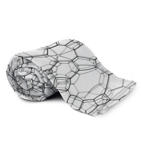Плед 3D с принтом Пузыри в Тюмени, 100% полиэстер | закругленные углы, все края обработаны. Ткань не мнется и не растягивается | абстракция | пузыри | сетка