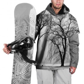 Накидка на куртку 3D с принтом Деревья у реки в Тюмени, 100% полиэстер |  | beach | black   white | crown | photo | river | trees | берег | деревья | крона | река | фото | черно   белое
