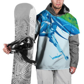 Накидка на куртку 3D с принтом Биатлон Зимний вид спорта в Тюмени, 100% полиэстер |  | biathlon | биатлон | гонка | зимний | кубок мира | спринт | чемпионат | чемпионат мира | эстафета