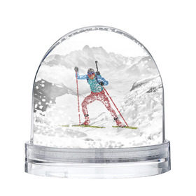 Снежный шар с принтом Спортсмен биатлонист в Тюмени, Пластик | Изображение внутри шара печатается на глянцевой фотобумаге с двух сторон | biathlon | биатлон | гонка | зимний спорт | кубок мира | олимпиада | спорт | спринт | чемпионат | чемпионат мира | эстафета