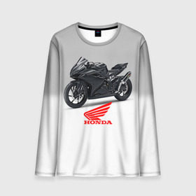 Мужской лонгслив 3D с принтом Honda 3 в Тюмени, 100% полиэстер | длинные рукава, круглый вырез горловины, полуприлегающий силуэт | Тематика изображения на принте: honda | moto | мото | мотоцикл | мотоциклы | хонда